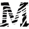 Letter m zebra