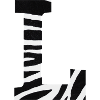 Letter l zebra