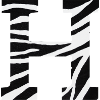 Letter h zebra