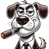 Hund mit Zigarre