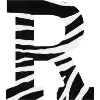 Letter r zebra