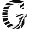 Buchstabe g Zebra