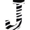 Letter j zebra