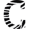 Letter c zebra