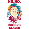 Weihnachtsmann Wein lustiger Spruch