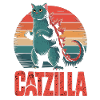 Monsterkatze im Retro-Stil - Catzilla
