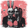Spooky Easter couple