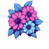 Neon Flowers Trio