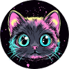 Neon Cat Pop Art