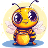 Honey bee with pot