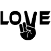 Love victory sign hand