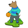 Dog Basketball Player Basketball