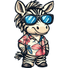 Zebra Comic Cool Sommer