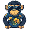 Affe Comic Cool Sommer