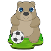 Bear Soccer Player Soccer