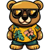 Bear Comic Cool Summer