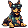 Doberman Chien Cool Été