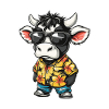 Cow Comic Cool Summer