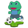 Frog Soccer Player Soccer