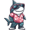 Requin Bande Dessinée Cool Été
