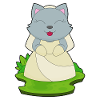 Cat Bridal Veil Wedding