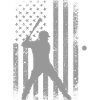 Baseball player american flag