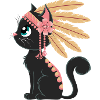 Boho Feather Cat