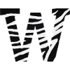 Buchstabe w zebra