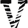 Letter v zebra