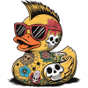 Duck Rubber Punk Heavy Metal Animal Bird Tattoo