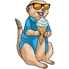 Glace gaufre suricate
