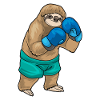 Faultier Boxer Boxhandschuhe Boxen