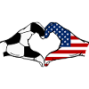 USA Soccer Heart Hands