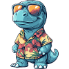 Dinosaur brontosaurus summer