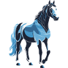 Cheval Bleu - Design Animalier