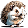 Hedgehog - Cute Animal Sticker