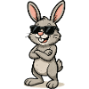 hase sonnenbrille comic