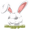 Fußball mit Osterhasenohren