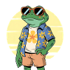 Funny Summer Frog