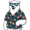 Funny Summer Polar Bear