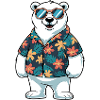 Funny Summer Polar Bear