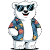 Funny Summer Polar Bear