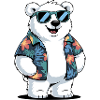 Funny Summer Polar Bear