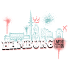 Hambourg, Skyline, ville, Allemagne, Graffiti