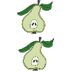 Pear half double