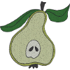 Pear-half fabric fabric