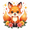 Magic Fox & Flowers