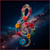 Clef de fleurs dans l’espace