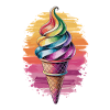Buntes Eiscreme-Kunstwerk