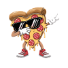 Cooler Pizza-Slice Mit Sonnenbrille Dabbing